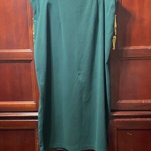 Vintage Chic Forest Green Midi Skirt